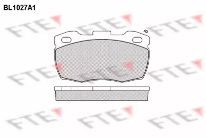 Комплект тормозных колодок FTE BL1027A1