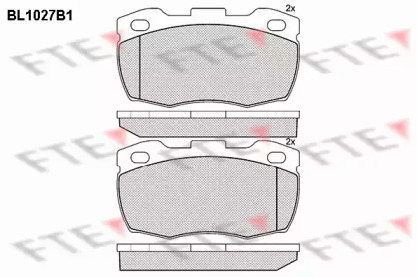 Комплект тормозных колодок FTE BL1027B1