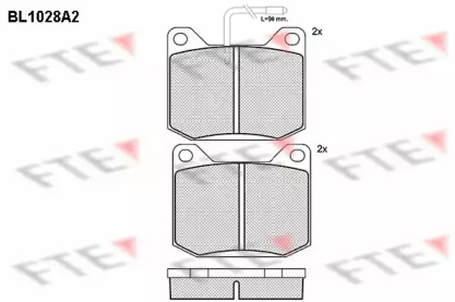 Комплект тормозных колодок FTE BL1028A2