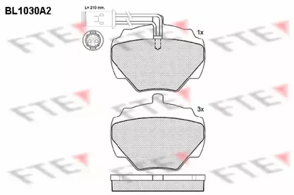 Комплект тормозных колодок FTE BL1030A2