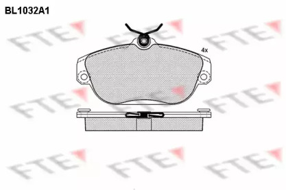 Комплект тормозных колодок FTE BL1032A1