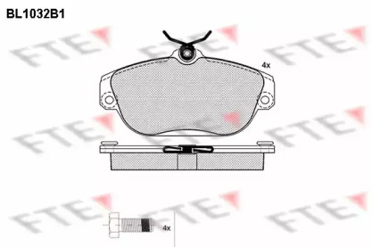 Комплект тормозных колодок FTE BL1032B1