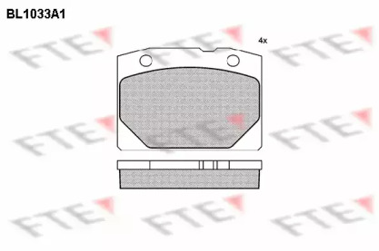 Комплект тормозных колодок FTE BL1033A1