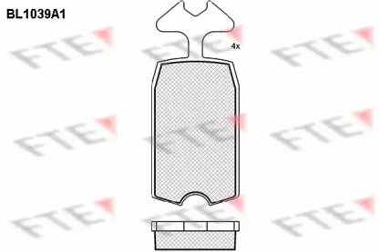 Комплект тормозных колодок FTE BL1039A1