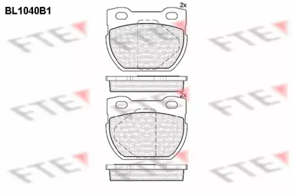 Комплект тормозных колодок FTE BL1040B1