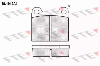 Комплект тормозных колодок FTE BL1042A1