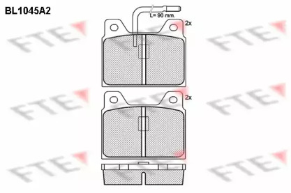 Комплект тормозных колодок FTE BL1045A2