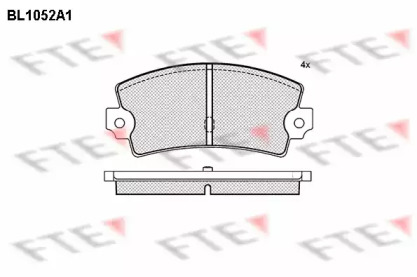 Комплект тормозных колодок FTE BL1052A1