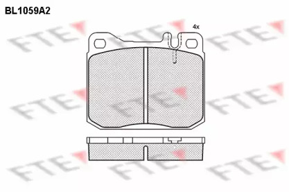 Комплект тормозных колодок FTE BL1059A2