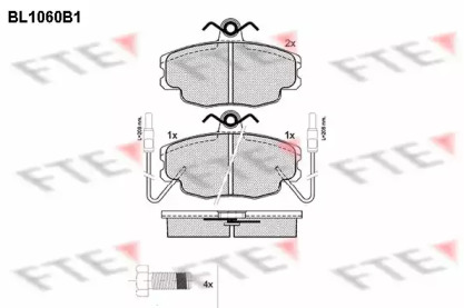 Комплект тормозных колодок FTE BL1060B1