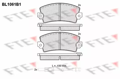 Комплект тормозных колодок FTE BL1061B1