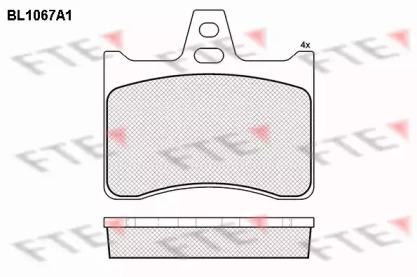 Комплект тормозных колодок FTE BL1067A1