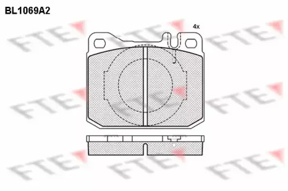 Комплект тормозных колодок FTE BL1069A2