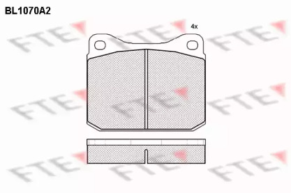 Комплект тормозных колодок FTE BL1070A2