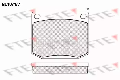 Комплект тормозных колодок FTE BL1071A1