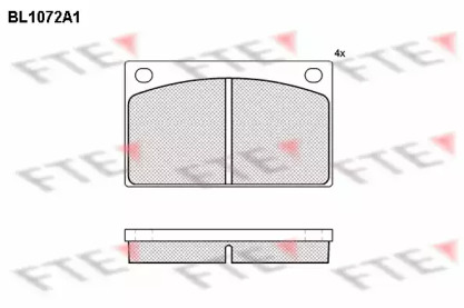 Комплект тормозных колодок FTE BL1072A1