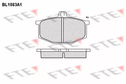 Комплект тормозных колодок FTE BL1083A1