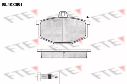 Комплект тормозных колодок FTE BL1083B1