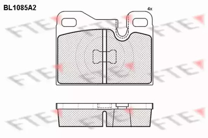 Комплект тормозных колодок FTE BL1085A2