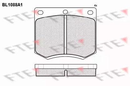 Комплект тормозных колодок FTE BL1088A1