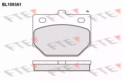 Комплект тормозных колодок FTE BL1093A1