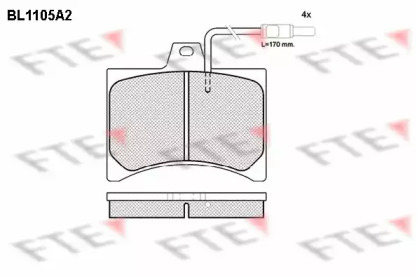 Комплект тормозных колодок FTE BL1105A2