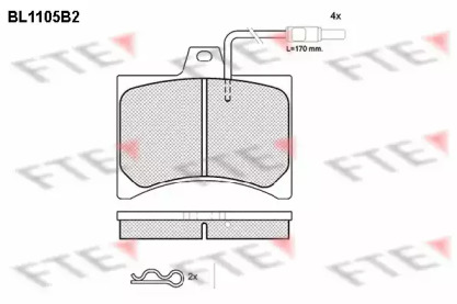 Комплект тормозных колодок FTE BL1105B2