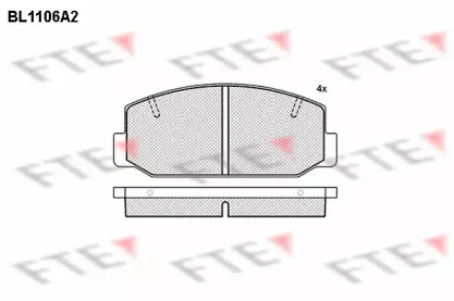 Комплект тормозных колодок FTE BL1106A2