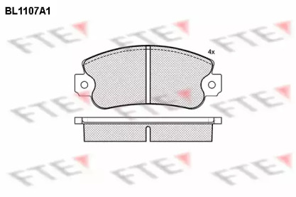 Комплект тормозных колодок FTE BL1107A1