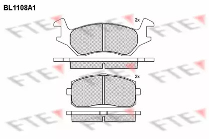 Комплект тормозных колодок FTE BL1108A1