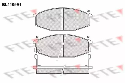 Комплект тормозных колодок FTE BL1109A1