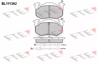 Комплект тормозных колодок FTE BL1113A2