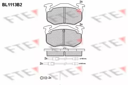 Комплект тормозных колодок FTE BL1113B2