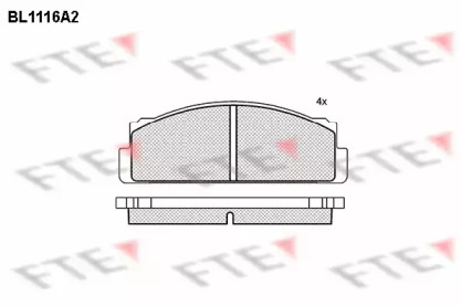 Комплект тормозных колодок FTE BL1116A2