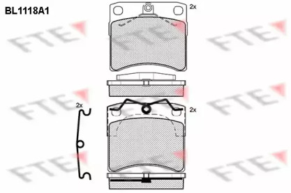 Комплект тормозных колодок FTE BL1118A1