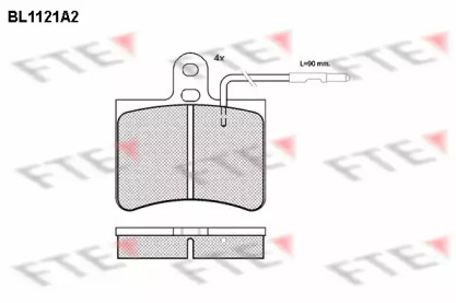 Комплект тормозных колодок FTE BL1121A2