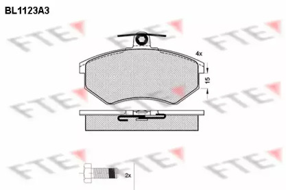 Комплект тормозных колодок FTE BL1123A3