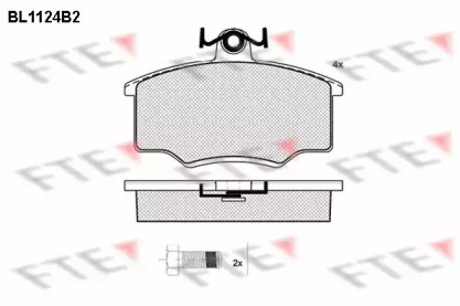 Комплект тормозных колодок FTE BL1124B2