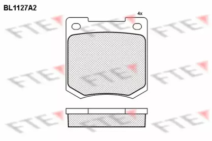 Комплект тормозных колодок FTE BL1127A2