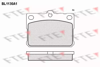 Комплект тормозных колодок FTE BL1130A1