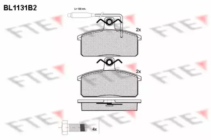 Комплект тормозных колодок FTE BL1131B2