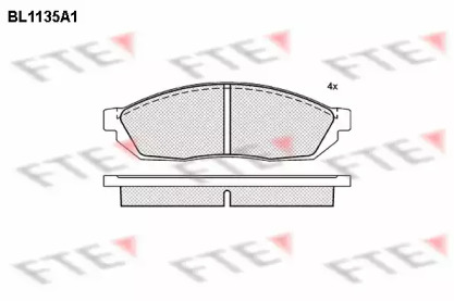 Комплект тормозных колодок FTE BL1135A1