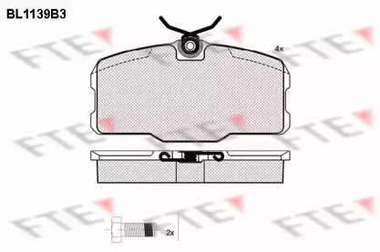 Комплект тормозных колодок FTE BL1139B3