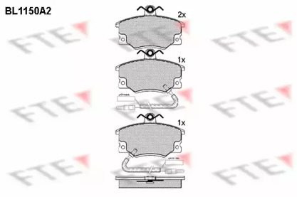 Комплект тормозных колодок FTE BL1150A2