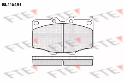 Комплект тормозных колодок FTE BL1154A1