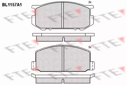 Комплект тормозных колодок FTE BL1157A1