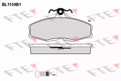 Комплект тормозных колодок FTE BL1159B1