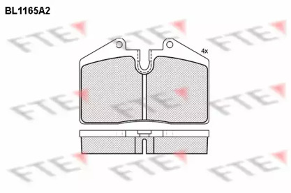 Комплект тормозных колодок FTE BL1165A2