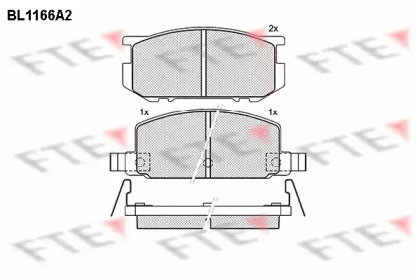 Комплект тормозных колодок FTE BL1166A2