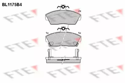 Комплект тормозных колодок FTE BL1175B4